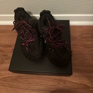Balenciaga Track Washed Black Pink Sneakers Size 6